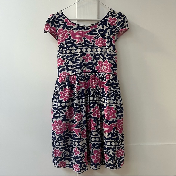 Anthropologie Maeve "Peralta" Dress in Pink and Blue Size 4 - Picture 2 of 3
